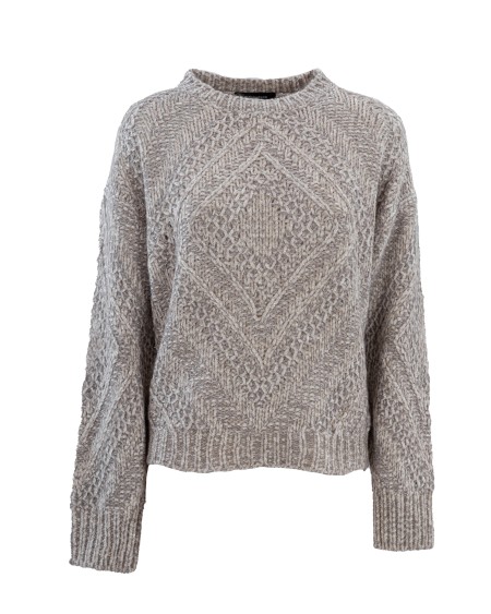 Shop FABIANA FILIPPI  Pull: Fabiana Filippi luminosa maglia girocollo.
Girocollo.
Maniche lunghe.
Collo, fondo e polsini a coste.
Vestibiltà regolare.
Composizione: 58% Viscosa 17% Poliammide 13% Metallo 10% Mohair 10% Alpaca.
Fabbricato in Italia.. MAD223F449H755-VR1